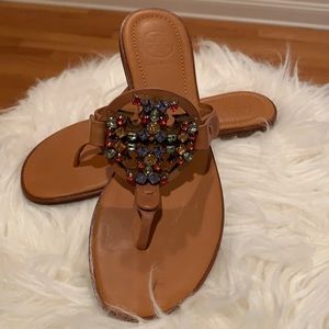 Tory Burch Miller Jeweled Sandals